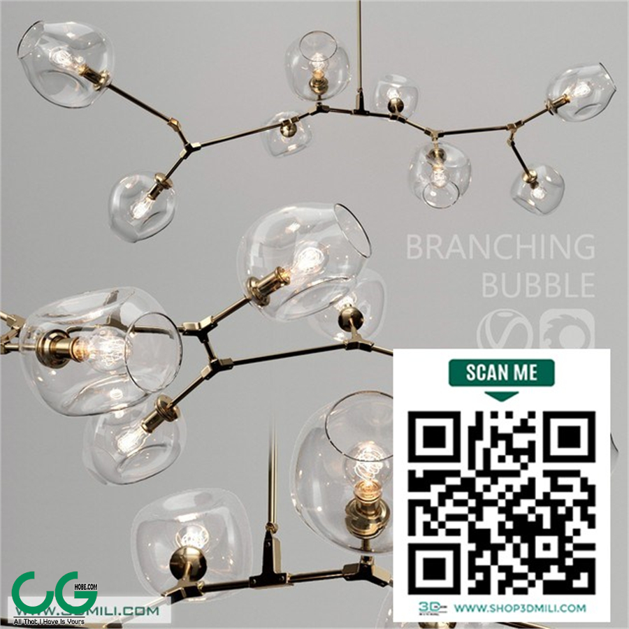 Branching bubble 8 lamps